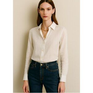 BAIRD McNUTT IRISH LINEN for J.CREW Wren Slim Shirt Size 2